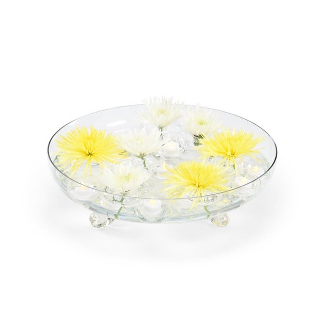 Contemporary Wildwood Clear Glass Footed Bowl For Sale - Image 3 of 6