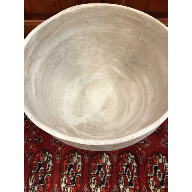 1990s Round Terracotta Paper Mache Nesting Flower Pots Planters Decorative Bowls - Set of 3 For Sale - Image 9 of 10