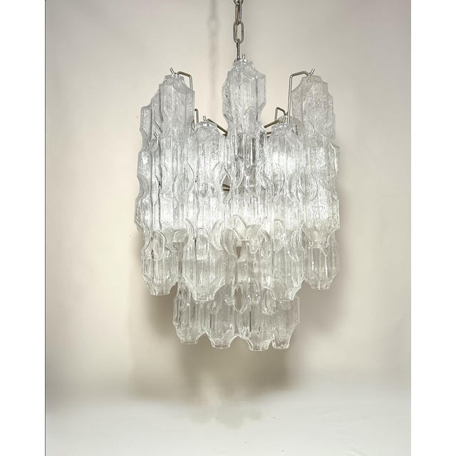 Postmodern Murano Glass Chandelier attributed to Toni Zuccheri for Venini, 1970s For Sale - Image 8 of 18