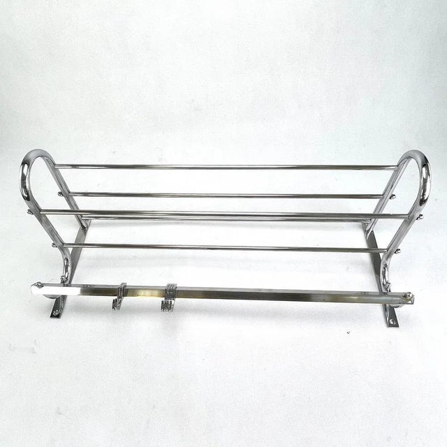 Art Deco Chrome Wall Rack, 1930s For Sale - Image 9 of 9