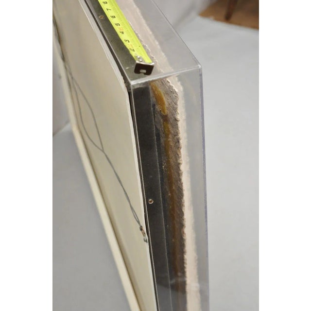 "The Potter" by Acoma Art Large Cast Embossed Paper 3d Acrylic Shadow Box Frame For Sale - Image 9 of 12