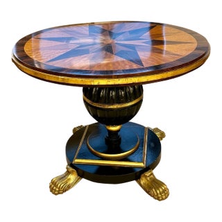 19th Century Italian Continental Centre Table, End or Card Table, Bronze Feet For Sale