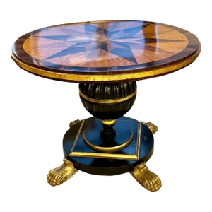 19th Century Italian Continental Centre Table, End or Card Table, Bronze Feet