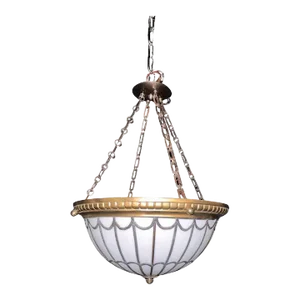 1900 Caldwell Leaded Glass Light Fixture