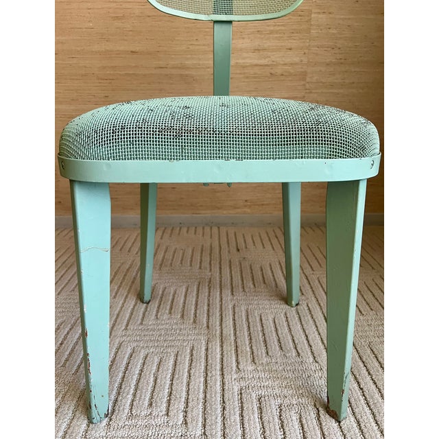 1950s 1950s Industrial Metal Mesh Side Chair in the Manner of Jean Prouvé For Sale - Image 5 of 11