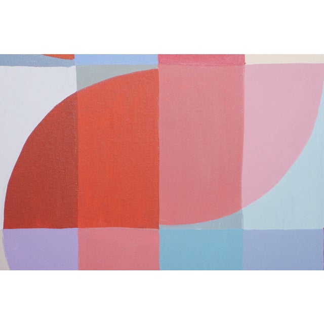2026, Color Field, Geometric Minimalism, Primary Tones,Red Breeze, Acrylic Paint on Canvas by Natalia Roman For Sale - Image 4 of 8