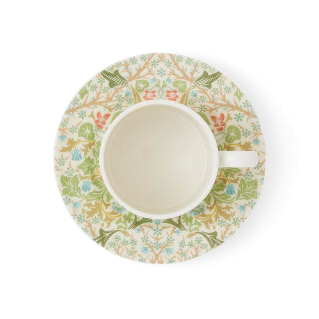 English Spode Morris & Co Teacup & Saucer, Blackthorn For Sale - Image 3 of 7