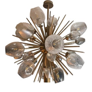 Morzine Starburst Glass Chandelier by Wired Custom Lighting For Sale