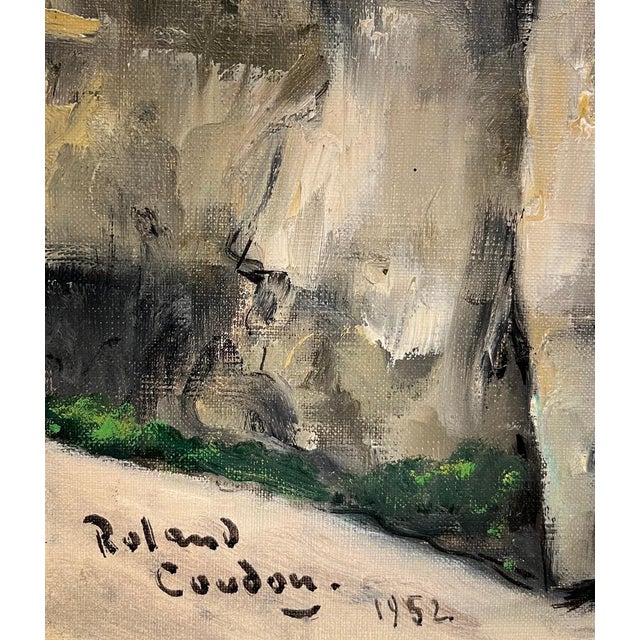 Roland Coudan, Bell Tower, Oil on Canvas, 1952, Framed For Sale - Image 3 of 14