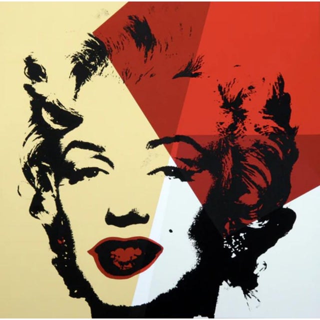 Andy warhol (sunday b morning) golden marilyn 42, silkscreen print from photo negatives of original factory additions...