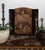 Gothic Upholstered English Arts and Crafts Firescreen With Medieval Harvest Scene For Sale - Image 3 of 14