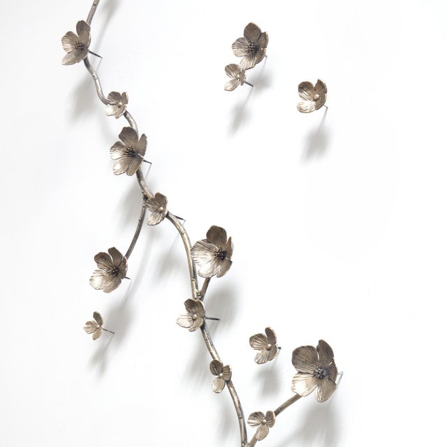 Contemporary Warm Black Aria Floral Wall Sculpture For Sale - Image 3 of 8