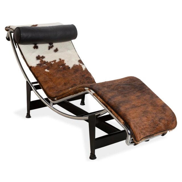LC 4 Lounger in Brown Cowhide Fur by Le Corbusier for Cassina For Sale - Image 16 of 16