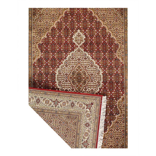 Traditional Pasargad DC Hamdade Mahi Design Silk & Wool Rug For Sale - Image 3 of 3