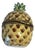 Hand Painted Limoges Trinket Box in Shape of Pineapple For Sale