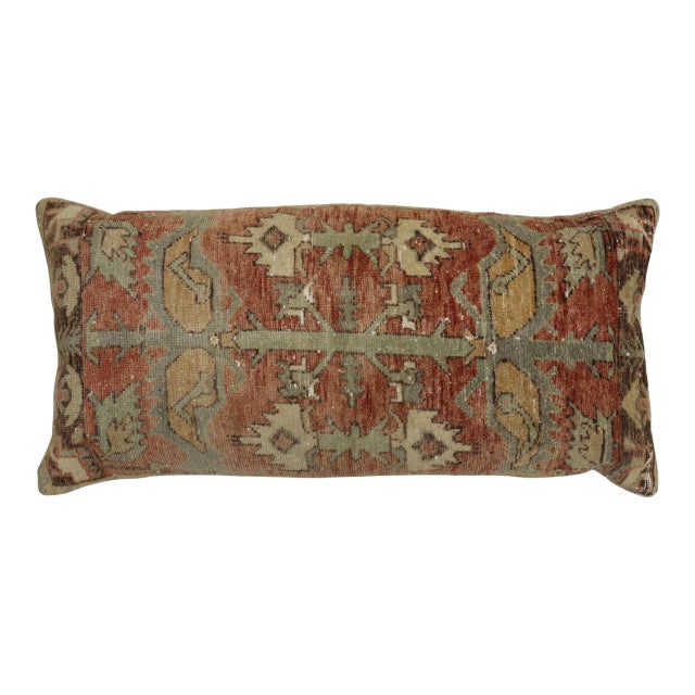 Large Turkish Floor Size Rustic Geometric Pillow For Sale