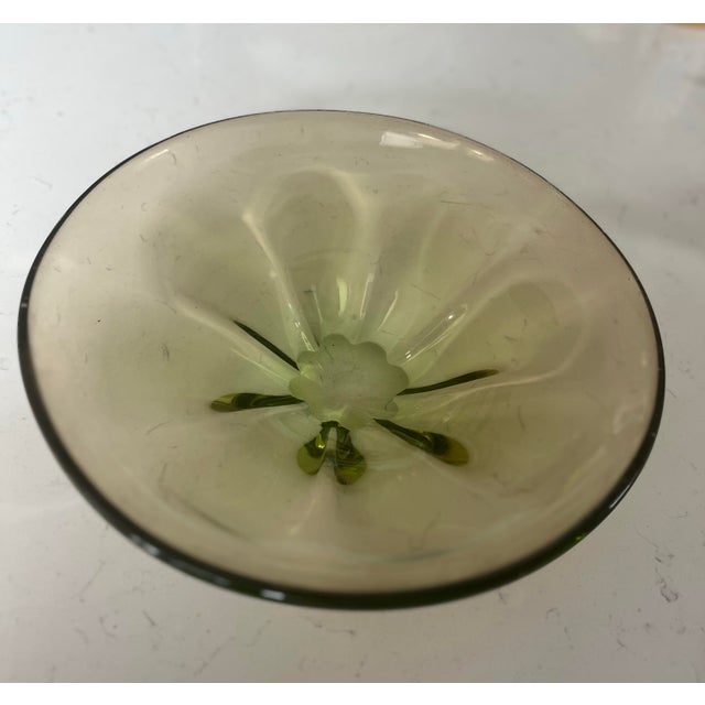 Asparagus 1940s Duncan & Miller Canterbury Uranium Bowl For Sale - Image 8 of 8