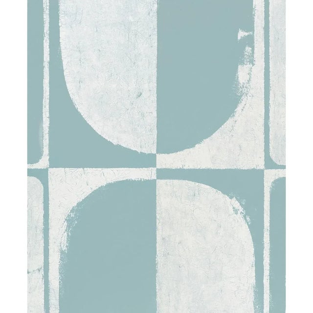 Schumacher x Backdrop The Cloisters Panel Set in Soft Blue For Sale