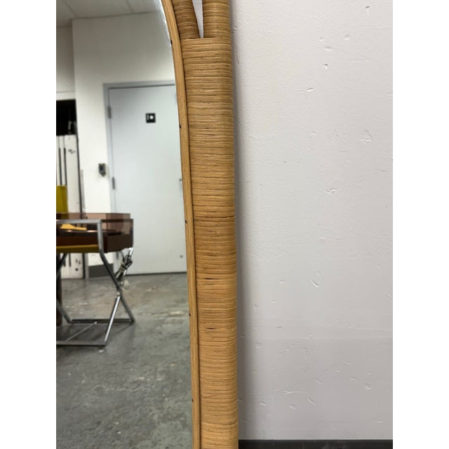Scrollwork Rattan Wall Mirror, Vintage For Sale In San Francisco - Image 6 of 12