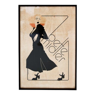 1973 Bette Midler Framed Album Poster by Richard Amsel For Sale