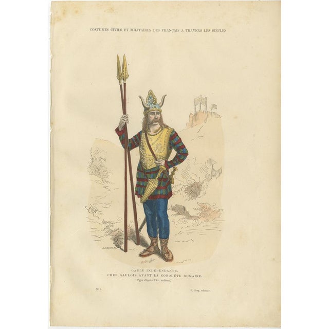 Gaulish Warriors and Chiefs, 1860, Paper, Set of 4 For Sale - Image 4 of 10