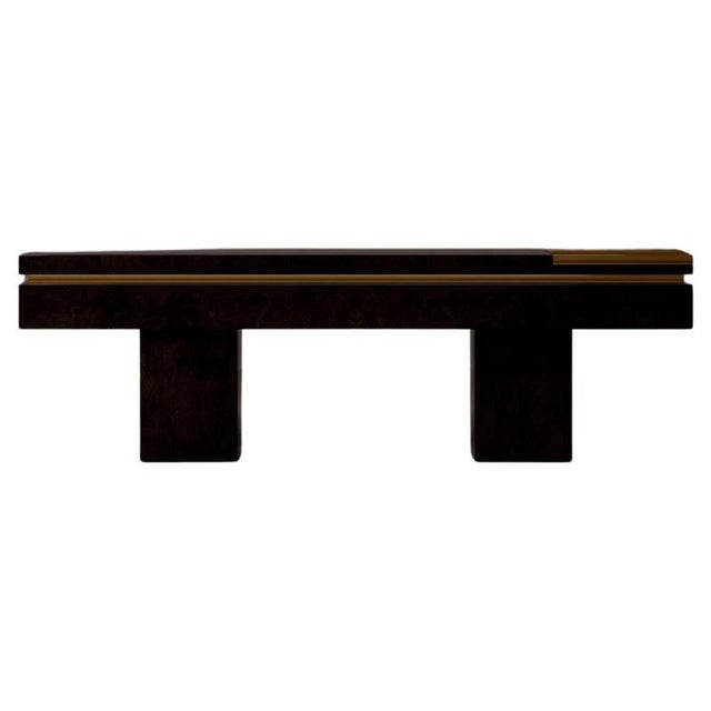 Okumé Plywood Isola Console Table by Dainelli Studio Atelier For Sale - Image 9 of 9