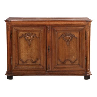 A French Provincial Oak Two-Door Server Buffet, C. 1880. For Sale