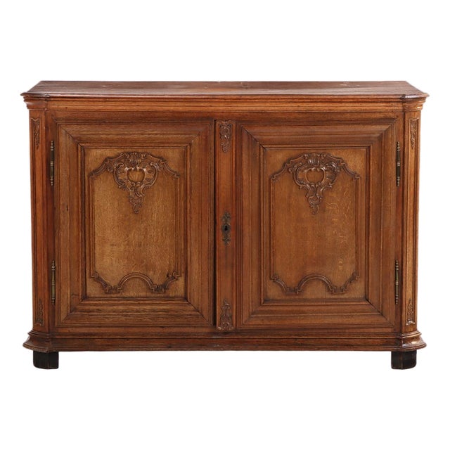 A French Provincial Oak Two-Door Server Buffet, C. 1880. For Sale