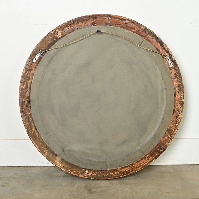 English 19th Century Giltwood Convex Mirror For Sale - Image 11 of 11