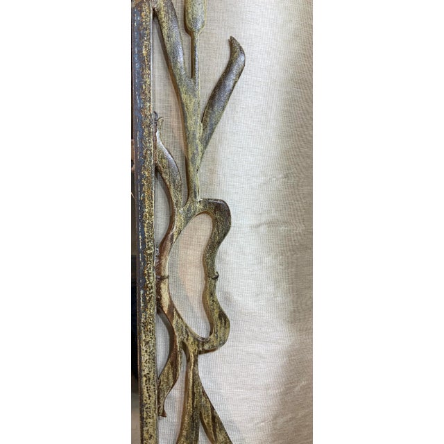 Metal Cat Tail Iron Mirror For Sale - Image 7 of 13