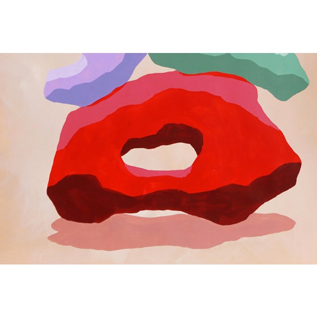 2024, 3d Render Style Painting of "Pop Rocks", Colorful Painting on Watercolor Paper by Ryan Rivadeneyra For Sale In Miami - Image 6 of 7