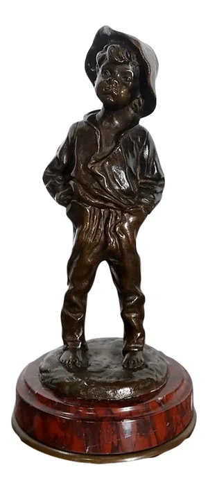 Bronze Garçon mains dans les poches Sculpture, 1910