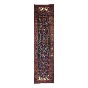 1940s Old Persian Bijar Runner Rug 3’6″ X 16’0″