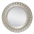 Metal Neoclassical Empire Style Silver Mirror in Hand-Carved Wood For Sale - Image 7 of 7