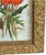 Red Antique 19th Century Floral Oil Painting on Glass Pane in Victorian Faux Bois Gilt Frame For Sale - Image 8 of 10