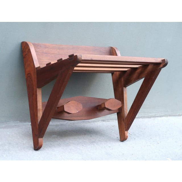 Mid-Century Modern 1950s Wall-Mounted danishTeak Coat Hanger For Sale - Image 3 of 11