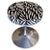 Mid-Century Modern 1960s "Tulip" Style Chrome Stool Attributed to Eero Saarinen With Nairobi Upholstery Seat For Sale - Image 3 of 5