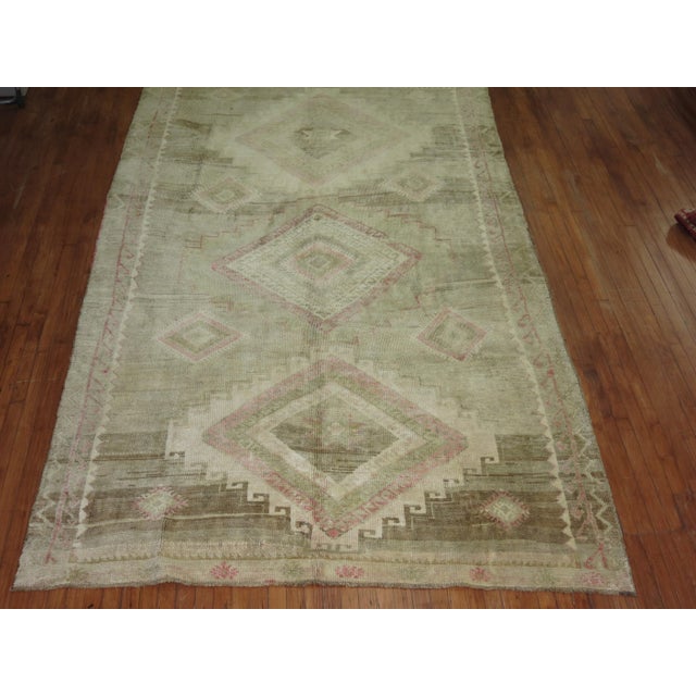 Traditional Zabihi Collection Turkish Geometric Room Rug For Sale - Image 3 of 9