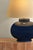 2020s Hudson Valley Lighting Moodus 20 in. 1 Light Table Lamp in Aged Brass and Ceramic Parrish Blue Finish For Sale - Image 5 of 11