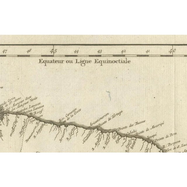 Late 18th Century Brazil Coastline Map of Broenner Carte Du Bresil, 1772 For Sale - Image 5 of 10