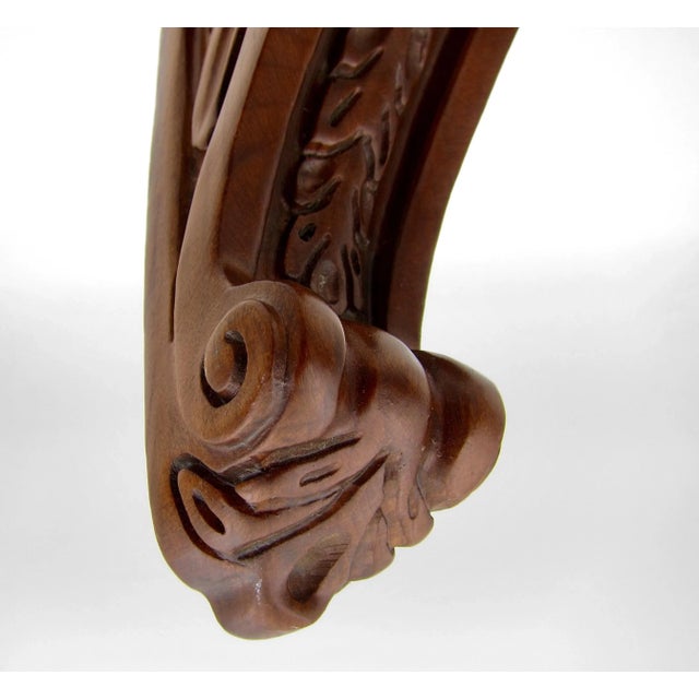 Vintage Corbel Bracket of Cherry Wood With Neoclassical Acanthus Carving For Sale - Image 11 of 13