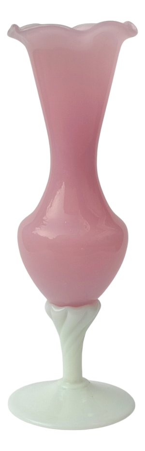 Vintage Vase in Pink Opaline Glass, 1940s