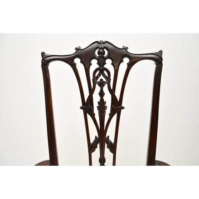Late 19th Century Antique Chippendale Armchairs, 1890s, Set of 2 For Sale - Image 5 of 10