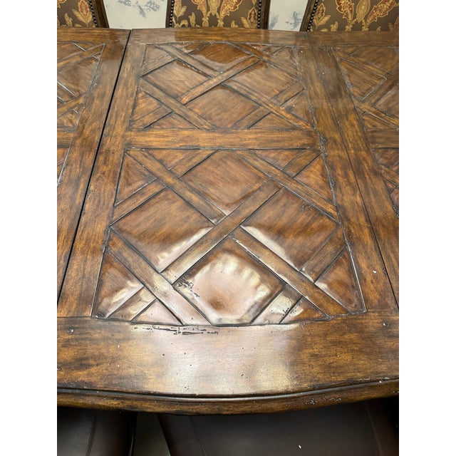 Marge Carson Vouvray Dining Table With 12 Chairs and 3 Leaf Extensions