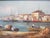 Italian Coastal impressionist seascape oil on canvas, is Signed "Morgan" on the lower left. In gilt wood decorative...