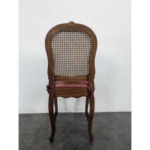 Wood Louis XV Style Caned Chairs, Set of 8 For Sale - Image 7 of 11