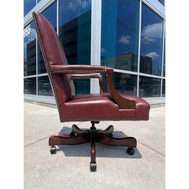 Hancock & Moore SwivelTilt Executive Leather Desk Chair Chairish