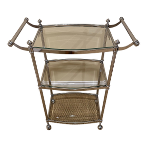 Chrome & Glass 3 Tiered Bar Cart