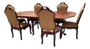 1990s Henredon Louis XV Dining Set of 7