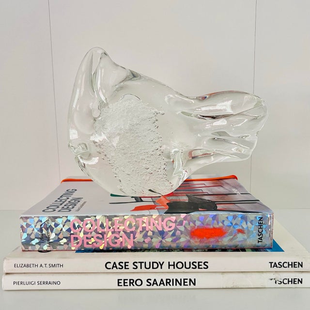 Mid-Century Modern Signed Rollin Karg MCM Controlled Bubble Art Glass Fish Sculpture For Sale - Image 3 of 9